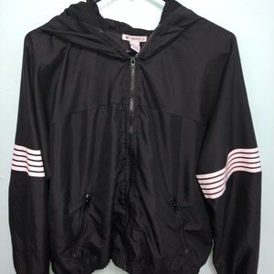 Black and white windbreaker